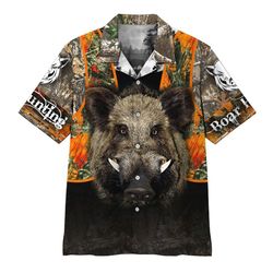 Gearhumans 3D Boar Hunting Hawaii Shirt