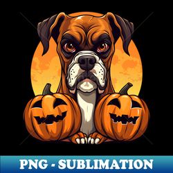 Halloween Boxer Dog 4 - High-Resolution PNG Sublimation File - Vibrant and Eye-Catching Typography
