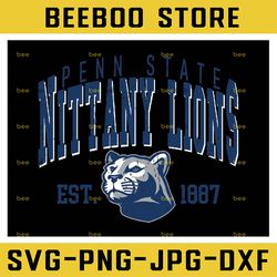 Vintage 90's Penn State Nittany Lions Svg, Penn State Svg, Vintage Style University Of Penn State Png Svg dxf NCAA Svg
