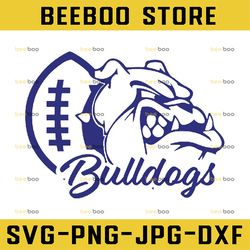 Bulldogs Dad & Mom Football Iron-On Graphic Svg, Blue or White Bulldog Football HTV Png Svg dxf NCAA Svg, NCAA Sport Svg