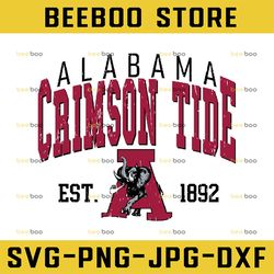 Vintage 90's Alabama Crimson Tide Svg, Alabama Svg, Vintage Style University Of Alabama Png Svg dxf NCAA Svg, NCAA Sport