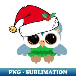Cute Christmas Owl - Modern Sublimation PNG File - Instantly Transform Your Sublimation Projects