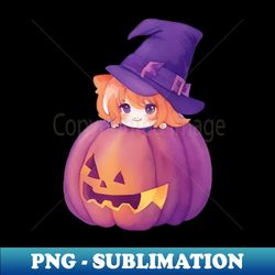 Adorable Baby Witch in Pumpkin - Stylish Sublimation Digital Download - Instantly Transform Your Sublimation Projects