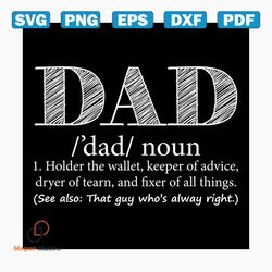 Dad noun svg, fathers day svg, happy fathers day, father gift svg, daddy svg, daddy gift, daddy life, gift for daddy, da