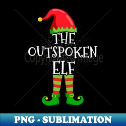 Outspoken Elf Family Matching Christmas Group Funny Gift - Vintage Sublimation PNG Download - Capture Imagination with Every Detail