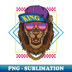 Retro Vintage Hip Hop Lion - Elegant Sublimation PNG Download - Fashionable and Fearless