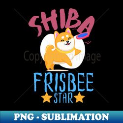 Shiba Frisbee Star Cute Kawaii Shiba Inu Frisbee - Decorative Sublimation PNG File - Defying the Norms