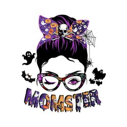 Momster png Halloween witch sublimation spooky mama horror season scary vibes basic witch messy bun Bad moms Woman Life
