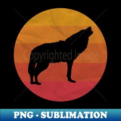 Howling Wolf - Instant PNG Sublimation Download - Bring Your Designs to Life