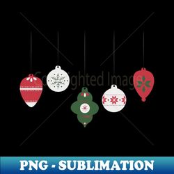 Hanging Baubles - Vintage Sublimation PNG Download - Fashionable and Fearless