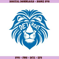 Football Lion Head Detroit Svg Cricut Digital Download