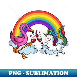 Unicorn Flamingo Party - Elegant Sublimation PNG Download - Create with Confidence