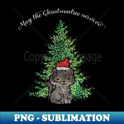 Christmas Grouch Catmas Cat Anti Christmas Tree - Professional Sublimation Digital Download - Enhance Your Apparel with Stunning Detail