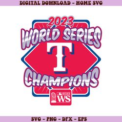 Retro 2023 World Series Champions Texas Baseball SVG File
