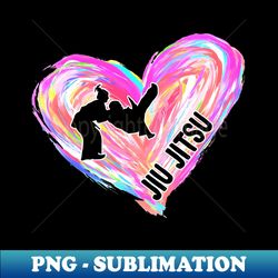jiu jitsu watercolor heart brush - trendy sublimation digital download - defying the norms