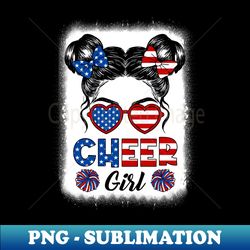 Cheer Girl American Flag Cheerleading Cheerleader Youth Teen Youth - Artistic Sublimation Digital File - Unleash Your Inner Rebellion