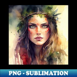 Watercolor Druid 1 - High-Resolution PNG Sublimation File - Bold & Eye-catching