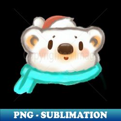 cute polar bear drawing - digital sublimation download file - enhance your apparel with stunning detail
