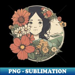 flower child - modern sublimation png file - create with confidence
