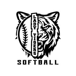 lady tigers softball svg,mascot half ball,lady tigers softball tshirt design,softball mom shirt,cricut cut files
