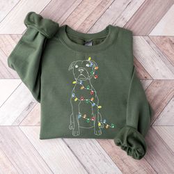 Christmas Dog Sweatshirt, Pitbull Christmas Shirt, Pitbull Mom Gift, Dog Lover Sweater, Holiday Sweater, Christmas Shirt