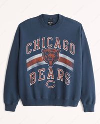 Chicago Bears Vintage Crewneck Sweatshirt, NFL Football Shirt, Soldier Field, Superbowl, Gale Sayers, Chicago Skyline, G
