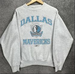 Vintage Dallas Mavericks Logo Sweatshirt, NBA Dallas Mavericks mens womens shirt