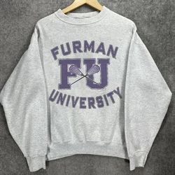 Vintage Furman University FU Sweatshirt, Liberal Arts University Men Women Shirt