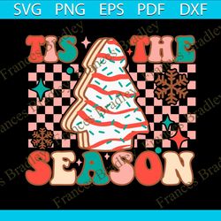 Tis The Season Christmas Tree Cake SVG Cutting Digital File