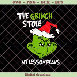 The Grinch Stole My Lesson Plans SVG Graphic Design File