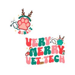 Very Merry Vet Tech Veterinary Technician SVG For Cricut Files