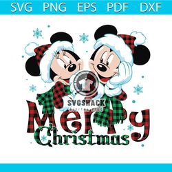 Vintage Minnie Mickey Merry Christmas SVG For Cricut Files