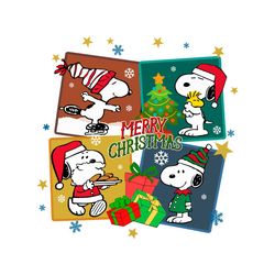 Vintage Peanuts Merry Christmas SVG Digital Cricut File