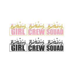 Birthday Squad SVG Tshirt, Birthday Girl Queen SVG, Birthday Crew SVG Tshirt, Birthday Party Shirt Svg, Princess Birth