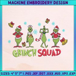 Green Monster Squad Embroidery Design, Movie Christmas Embroidery Machine File, Happy Christmas Embroidery Design For Shirt, Christmas 2023 Embroidery File, Green Monster