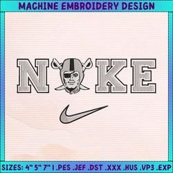 NIKE NFL Las Vegas Raiders Logo Embroidery Design, NIKE NFL Logo Sport Embroidery Machine Design, Famous Football Team Embroidery Design, Football Brand Embroidery, Pes, Dst, Jef, Files