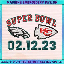Super Bowl Champion Logo Embroidery Design, NFL Kansas City Chiefs Football Logo Embroidery Design, Famous Football Team Embroidery Design, Football Embroidery Design, Pes, Dst, Jef, Files