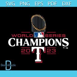 Texas Rangers 2023 World Series Champions Official Logo SVG