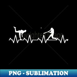 Heartbeat EKG Heat Rhythm Heart Love Baseball Left Handed Hitter Dinger - Creative Sublimation PNG Download - Perfect for Creative Projects