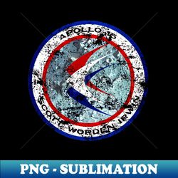 Apollo 15 XV Mission Patch Distressed - Stylish Sublimation Digital Download - Create with Confidence