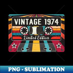 Vintage 1974 - Creative Sublimation PNG Download - Add a Festive Touch to Every Day