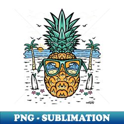 Retro Pineapple - Sublimation-Ready PNG File - Unleash Your Creativity