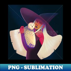 Witch  Owl - PNG Transparent Sublimation Design - Perfect for Personalization
