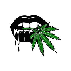Lips biting weed leaf svg, Cannabis svg, Marijuana svg, Smoking joint svg, Lips svg, Weed Svg, Weed leaf Svg, Marijuana