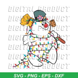 Frosty The Snowman Christmas Lights SVG For Cricut Files