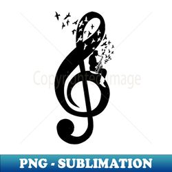 Treble Clef - Saxophone - Aesthetic Sublimation Digital File - Capture Imagination with Every Detail