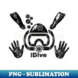 IDive Scuba Dive Liquid Black Original Scuba Diving Dive Original - PNG Sublimation Digital Download - Capture Imagination with Every Detail