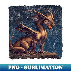 Retro Dragon - Premium PNG Sublimation File - Enhance Your Apparel with Stunning Detail