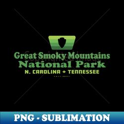 Great Smoky Mountains National Park Retro Badge Arrowhead Green - Modern Sublimation PNG File - Perfect for Sublimation Art
