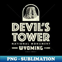 Devils Tower National Monument Tan - High-Quality PNG Sublimation Download - Perfect for Sublimation Art